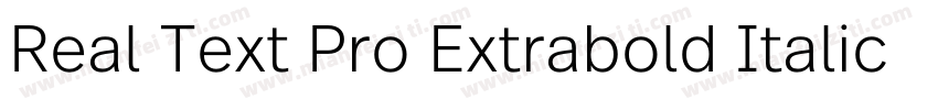 Real Text Pro Extrabold Italic字体转换